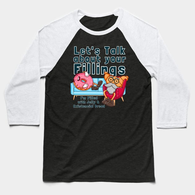 Donut Fillings Baseball T-Shirt by GiveMeThatPencil